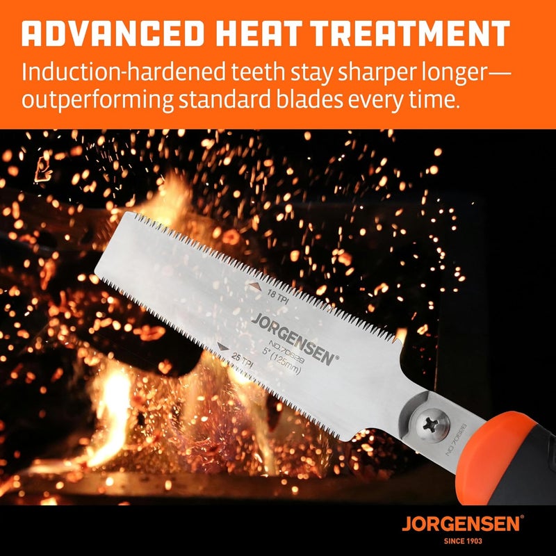 Jorgensen Replacement Blade for 5 inch Pro Double Edge Flush Cut Saw, 18/25 TPI SK5 Flexible Blade - Image 4